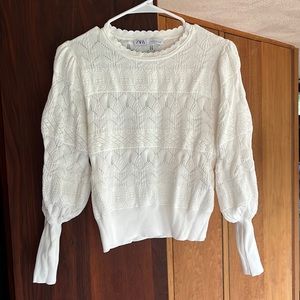 Zara Pointelle Sweater